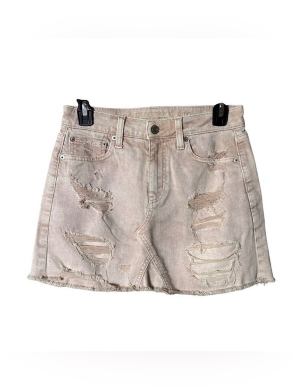 American Eagle Super Stretch Y2K Mini Skirt Size 0 Festival Pink Coquett…